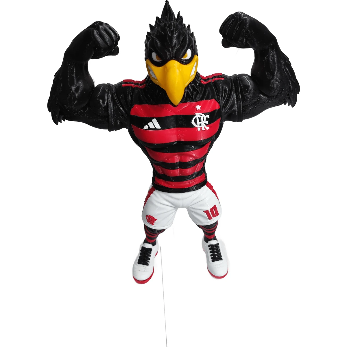 Mascote Urubu 3D do Flamengo impresso em PLA - frente